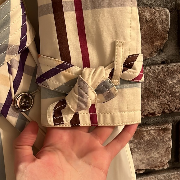 Coach plaid trench coat - Picture 3 of 9